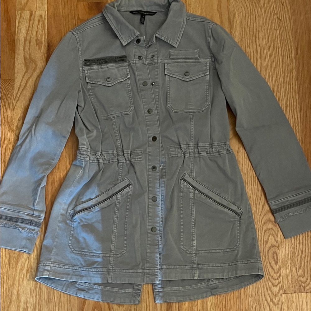 White House Black Market Charcoal Utility Jacket